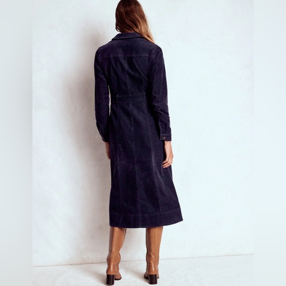 Boden Dark Blue Amanda Cord Midi Dress - Picture 4 of 13